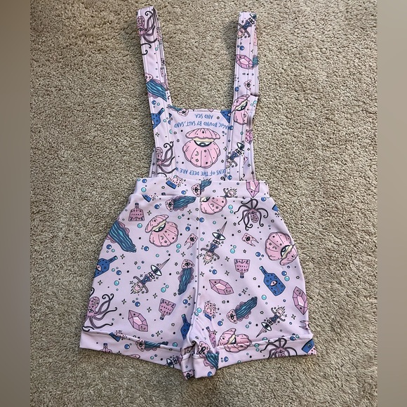 I WAS A TEENAGE SEA WITCH OVERALLS SIZE XS BM BLACKMILK NWOT - Picture 3 of 5